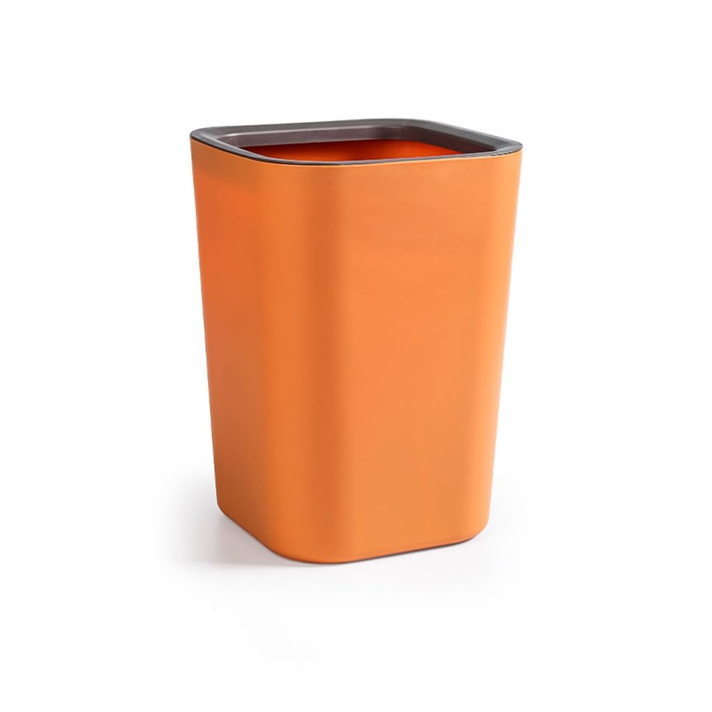 Waste Baskets Nordic Trash Can Household Pressure Circle Living Room Creative Bedroom Bathroom Kitchen Office Paper Basket Under Desk Trash Can(B)