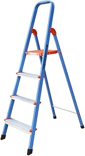Ladder Step Ladders 4 Step Ladder Portable Aluminum Lightweight Stepladders Folding Step Stool Ladder with Handgrip and Wide Pedal for Household(Ladder C)