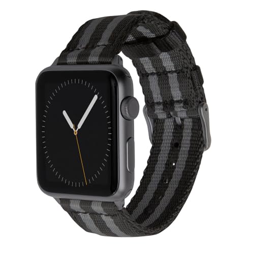 Archer Watch Straps - Seat Belt Nylon Straps for Apple Watch (Black/Gray, Space Gray, 44/45/46/49mm)