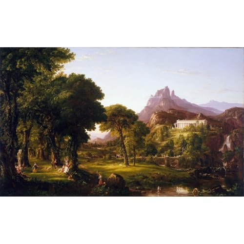 Impression sur toile Dream of Arcadia de Thomas Cole en format 76,2 x 101,6 cm