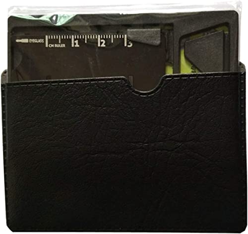 Rangwell NX Multi-Function Credit Card Tool and Key-Ring Tool Set Sleek Stainless Steel Wallet Card Hand Tools Multi Tools Bottle Opener kit/Wallet Ninja 18 in 1 Multi-purpose Pocket Tool (Black) 3 41+t0azWuDL