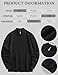 COOFANDY 1/4 Zip Pullover Mens Mock Turtleneck Fitted Polo Sweater Long Sleeve Lightweight Half Zipper Pullover Fashion Knit Texture Sweaters All Black