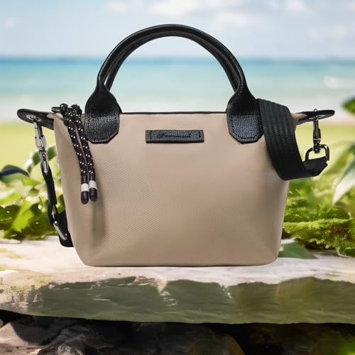 Image of Designer Mini Tote Bag for Women - Lightweight Crossbody Purse with Adjustable Dual Straps (2-Way Carry)