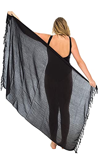 Back From Bali Womens Plus Size Sarong Wrap Solid Swimsuit Cover Up Pareo Bathing Suit Beach Skirt Coconut Clip2