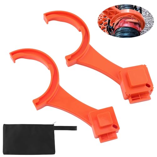 Image of 2 PCS RV Sewer Hose Wrench, Multi Tool Spanner Wrench Set for Connect and Disconnect Sewer Hose Fittings Easily, Fits Most 3-Inch and 4-Inch Male /Female, with Storage Bag