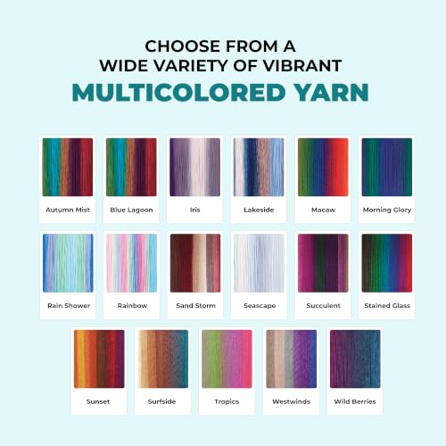 Image of Mary Maxim Prism Yarn, Acrylic Multicolor DK Yarn 290 Yards, Autumn Mist | Ombre Yarn, 3 Weight, Machine Wash, For Knitting and Crochet, Create Baby Items, Blankets, Afghans, Clothing Variegated Yarn