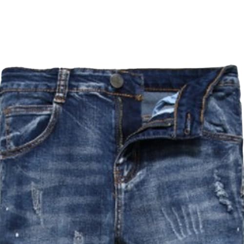 Men's Biker Zipper Deco Jeans Destroyed Zipper Pocket Casual Denim Pants Washed Regular Fit Bike Jeans2