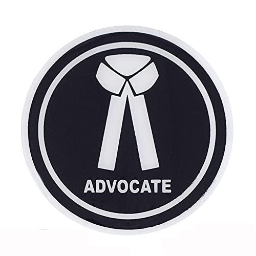 Ramanta Advocate Sticker for Car Rubberized Icon Advocate Waterproof Car Decal Sticker Advocate Badge Self-Adhesive Compatible with Car & Bike and All Plain Surfaces (Pack of 4, Self-Adhesive)