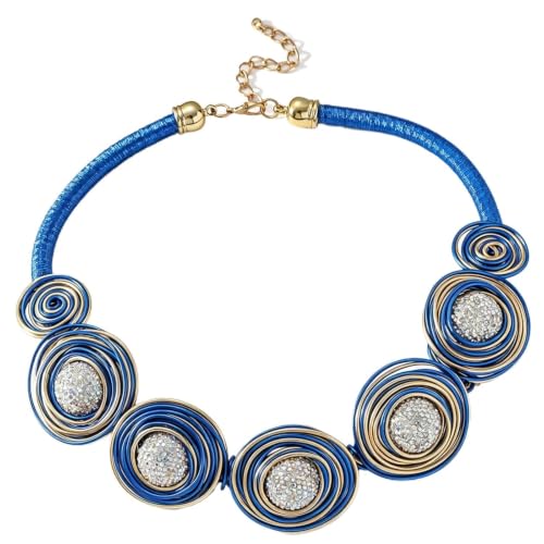 Collier cinq perles et strass, la chaîne enroulée idéale pour vos soirées