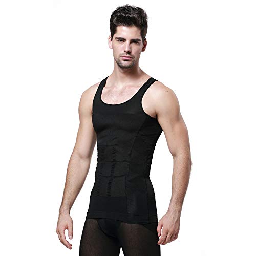 Image of Wearslim Men's Slimming Body Shaper Vest Shirt | Abs Abdomen Slim Stretchable Tummy Tucker Vest