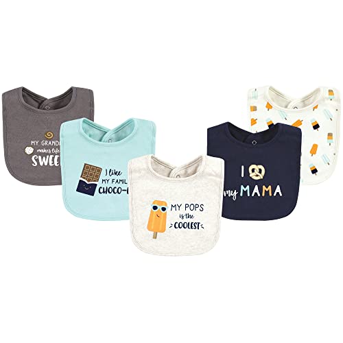 Image of Hudson Baby Unisex Baby Cotton Bibs, Popsicle, One Size