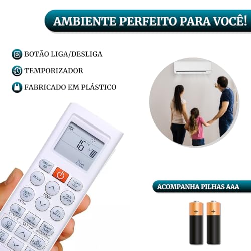 Controle Remoto para Ar Condicionado LG Dual Inverter, Somente Frio, Série AKB ASU ASN S4U USN