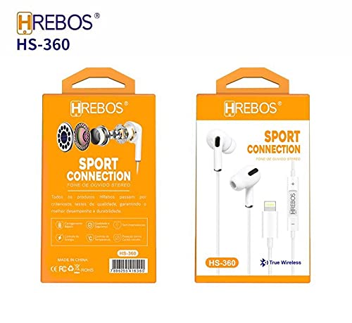 Fone De Ouvido Stereo Para iPhone 7, 7 Plus, 8, 8 Plus, X, XS, XS MAX, XR, 11, 11 PRO, 11 PRO MAX, 1