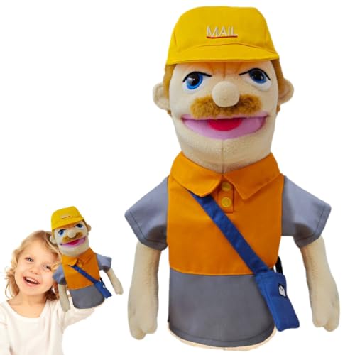Marionetas de mano profesionales para juegos de rol de felpa suave con boca móvil