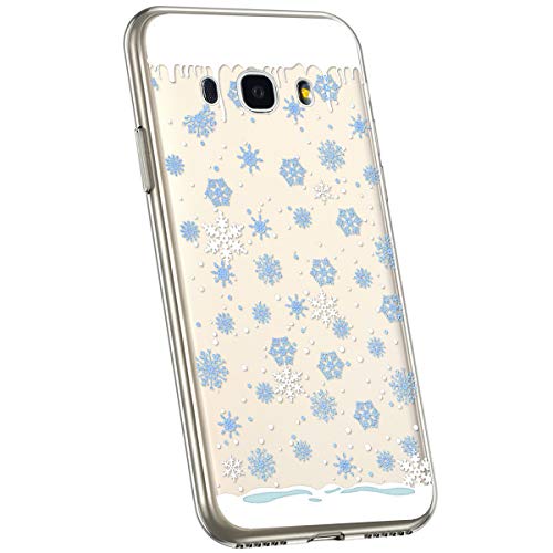 Preisvergleich Produktbild Jinghuash Kompatibel mit Samsung Galaxy J5 2016 Hülle [Weihnachten Serie] Schutzhülle Transparent Silikon Christmas Xmas Weihnachten Muster Dünn Weich Durchsichtig TPU Silikon Handyhülle-#14