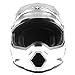 1Storm Adult Motocross Helmet BMX MX ATV Dirt Bike Four Wheeler Quad Motorcycle Full Face Helmet Racing Style: HF801 Glossy White