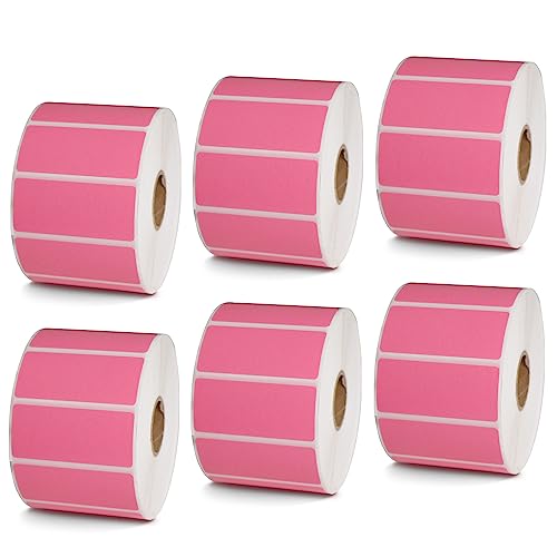 Étiquettes Zebra et Rollo BETCKEY roses 5,7x2,5 cm pour organisation