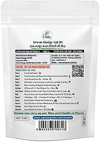 Erwon® Hibiscus Plant Growth Booster, Premium Essential Powerful Organic Fertilizer For Overall Growth Of Hibiscus Plants, With Charged Micro-Organism And ++ Micronutrients. (200 gm)