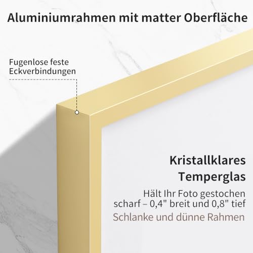 Fun Memories Metall-Bilderrahmen, 30,5 x 40,6 cm, Aluminium mit bruchfestem Glas, für Fotos der Größe 22,9 x 30… – Ansicht 3