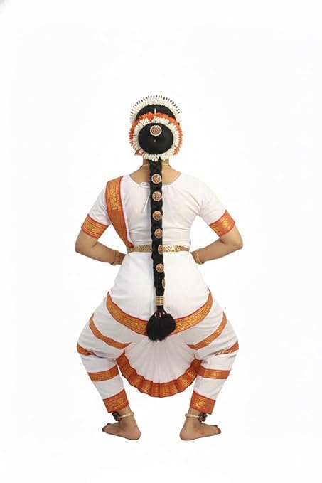 Image of Culture Creation Girls Bharat Natyam Dance Dress | Bharat Natyam Classical Dance Costume for Girls Fancy Outfit Competitions /Annual Functions /School Events