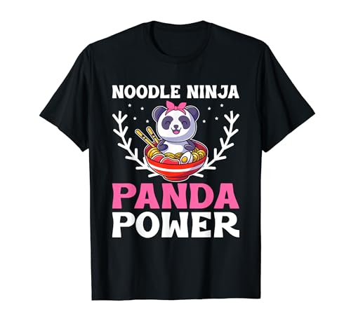 Kawaii Mignon Anime Panda Otaku Japonais Ramen Nouilles Fille T-Shirt