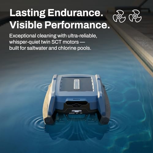 Image of Betta Neo Solar-Powered Robotic Pool Skimmer with App Control & Ultra Long-Range Gateway System, Weather-Adaptive & Scheduled Cleaning, Dual Charging Options, for In-Ground & Above-Ground Pools (Blue)