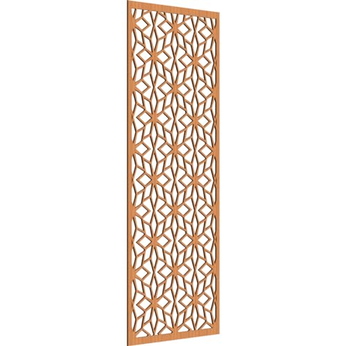 Image of Lake Decorative Pierced Fretwork Wood Wall Panels, 35 3 /8 inchW x 89 3 /8 inchH x 3 /8 inchT, Cherry