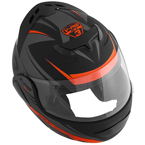 Pro Tork Capacete V-Pro Jet 3 Fosco 62 Preto/Laranja