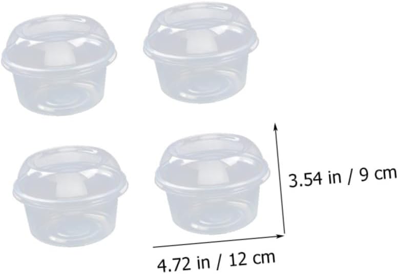 Dessert Packaging Boxes 360ml Food Storage Containers with Lid, Plastic Cupcake Carrier for Bakery, Party, and Takeout, Individual Dessert Snack Cup Holders