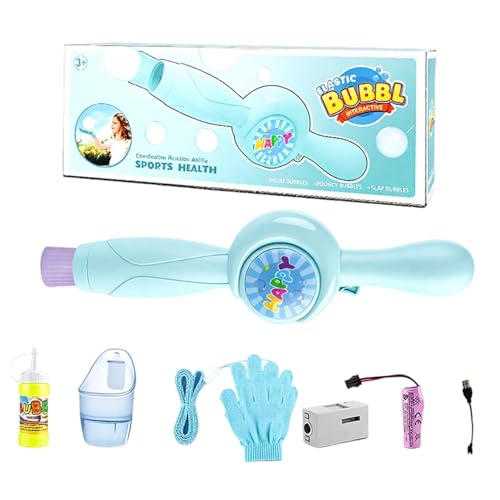 Mist Bubbles - Máquina interactiva y Recargable con Luces de Colores | Máquina de Burbujas de Niebla, para Fiestas, Verano, Playa, Exteriores, cumpleaños, Vacaciones y niños a Partir de 3 años