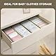 Homsorout Schubladen Organizer Kleiderschrank Organizer - Faltbare Aufbewahrungsbox Stoff Schubladen Ordnungssystem Unterwäsche Organizer für Hosen, Kleidung, Socken, 4 Stück Beige