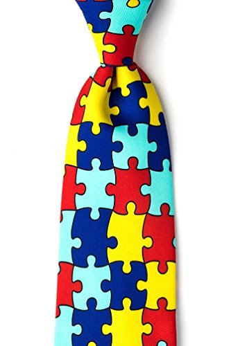 Wild Ties Autism Awareness Yellow Microfiber Tie