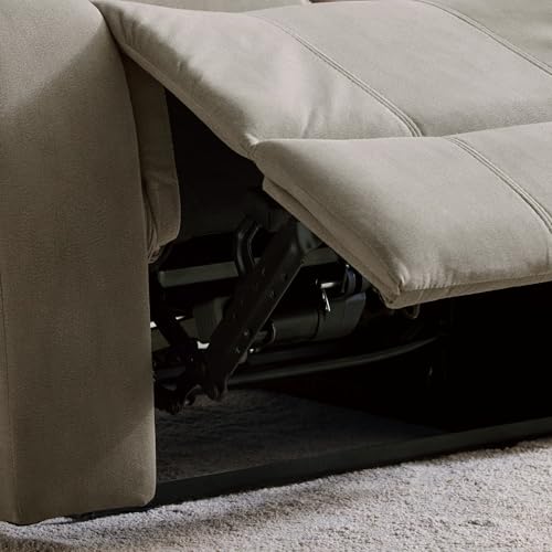 Image of Home Centre | Cairo NXT Fabric 2-Seater Electric Recliner | Recliner Sofa for Living Room | Solid Wood | Beige | 1 Year Warranty