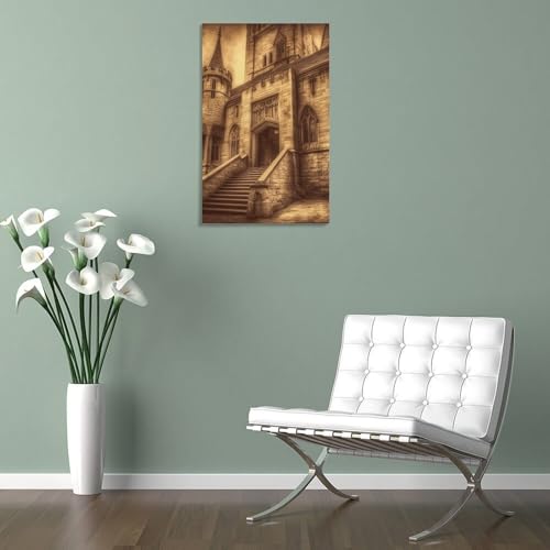 Toile murale vintage château médiéval pour une ambiance chambre cocooning - 5