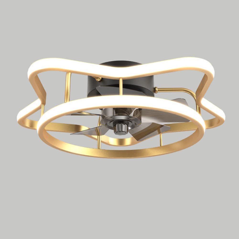 Plafonnier ventilateur muet 6 vitesses avec éclairage LED connecté 2.4G