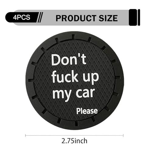 Portavasos para carro de 2 piezas diseño panal negro miniatura 2