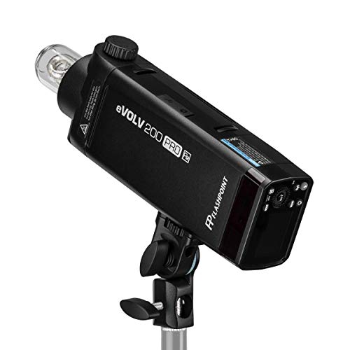 Flashpoint Evolv 200 Pro Ttl Pocket Flash Kit (Ad200 Pro) - Glow Ez Lock Collapsible Silver Beauty Dish (34In), Glow Handheld Grip S-Type Bracket Bowens Mount Holder For Speedlite Flash Softbox #TOP4