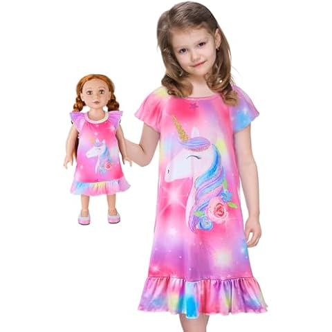 MHJY Matching Unicorn Nightdress for Girls Cover
