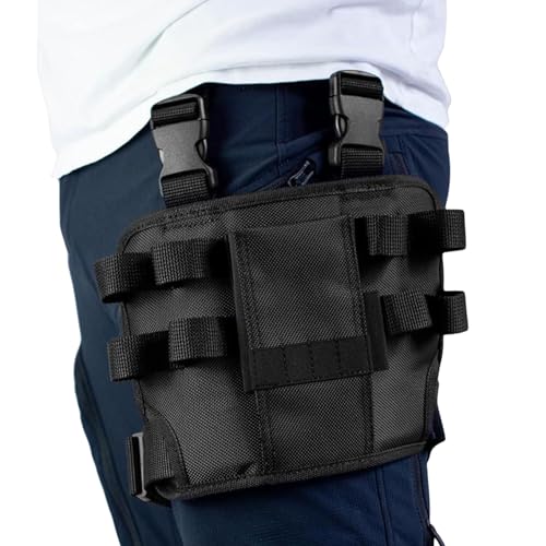 Bolsa de herramientas con clip para cinturón: soporte para herramientas, pernera, cinturón de herramientas, portaherramientas, techador, bricolaje, coche, táctico, correa de pierna, artesanos, color: