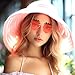 yueton 1Pack Funny Frameless Strawberry Shape Sunglasses Cute Fruit Glasses for Women Men Costumes Party Christmas