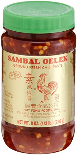 Huy Fong, Sambal Oelek Chili Paste, 8 Ounce (Pack of 6)