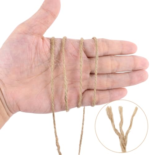 Image of KINGLAKE Natural Jute Twine String - 656 Feet 3mm Twine String for Crafts