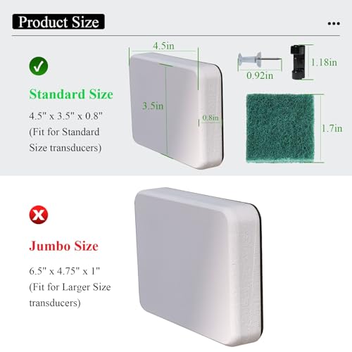 Image of Standard Size 4.5 inchx3.5 inchx0.75 inch Pad, Screwless Transducer Mounting Plate Kit
