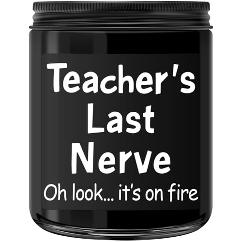 Kedofa Teacher Appreciation Gifts, Teacher Christmas Birthday Retirement Thanksgiving Teachers' Day Gifts - Teacher’s Last Nerve Scented Candle