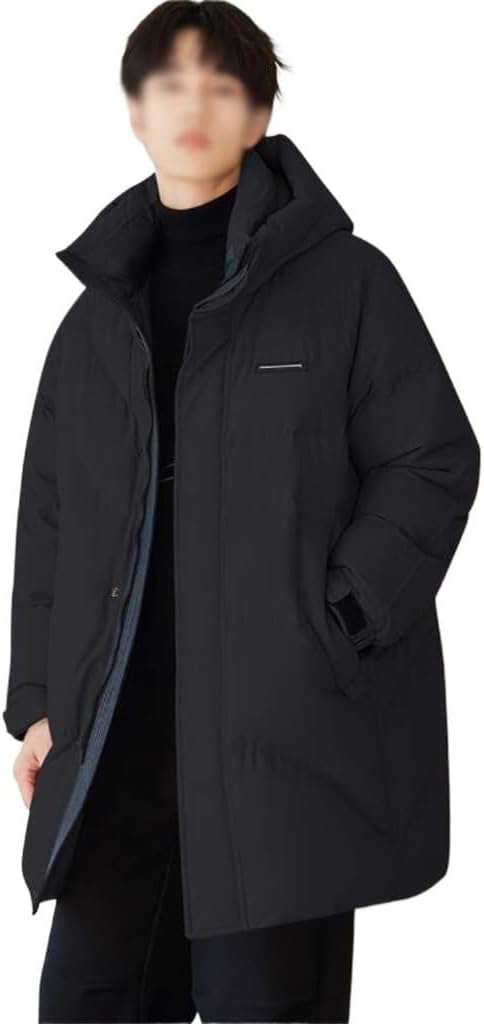 Medium And Long Money Down Jacket Male Autumn And Winter Thick White Duck Hooded Son