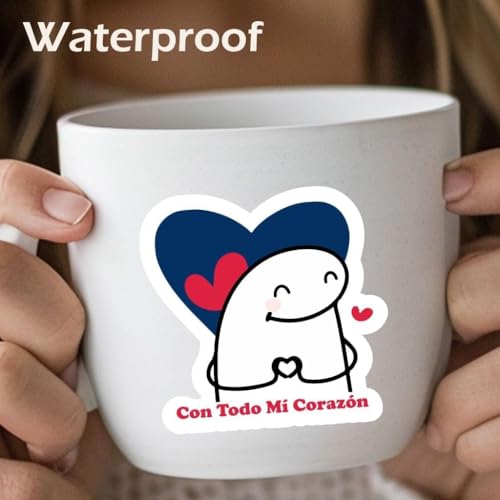 Image of Spanish Love Stickers for Romantic Moments | Heartfelt Valentine Decals for Journals, Cards, Scrapbooks & Personalized Gifts for Phones, Laptops, Water Bottles