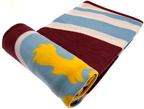 Premier Life Aston Villa FC Crested Fleece Blanket Throw Pulse Gi...