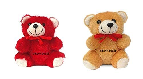 Vinay Sales Small Teddy Pack of 2 Sets for Friend Birthday / for Lover - Size 12