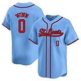 Custom Mens/Women/Youth St. Louis Light Blue Masyn Winn Baseball Stitched T-Shirt for Sports Fan