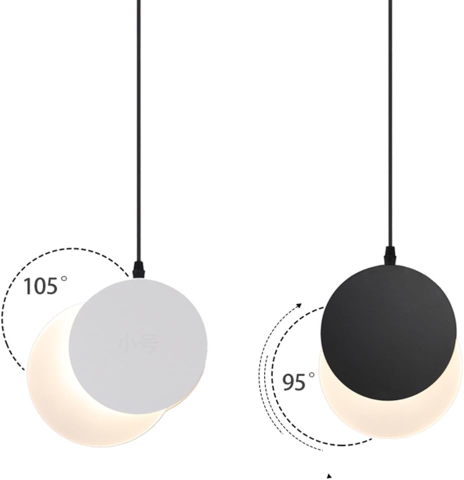 Lampe suspendue à LED rotative CNCNSH à éclairage modulable et suspension métal design rond